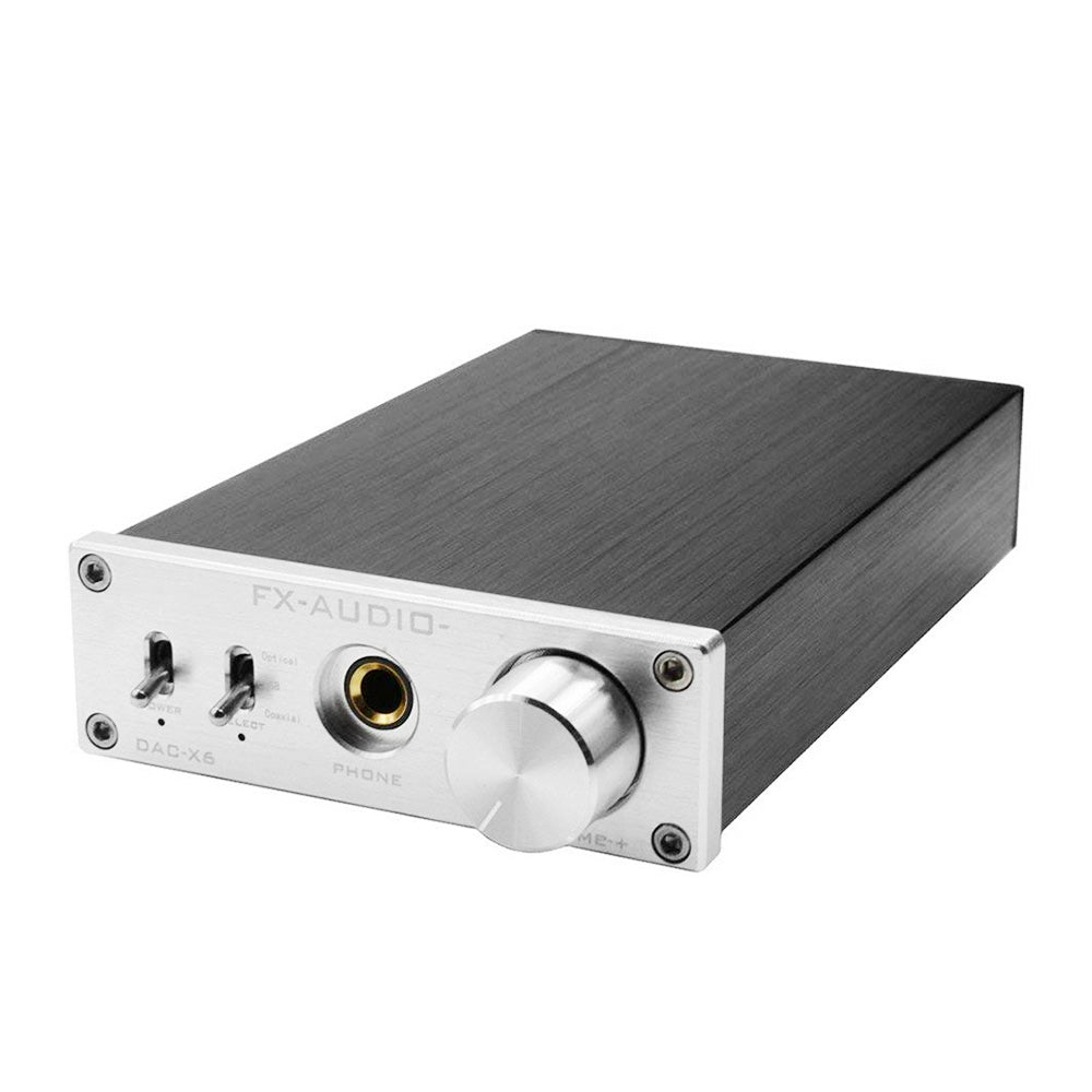 FX Audio DAC-X6 Hi-Fi 24-bit/192 kHz DAC with Headphone Output Silver